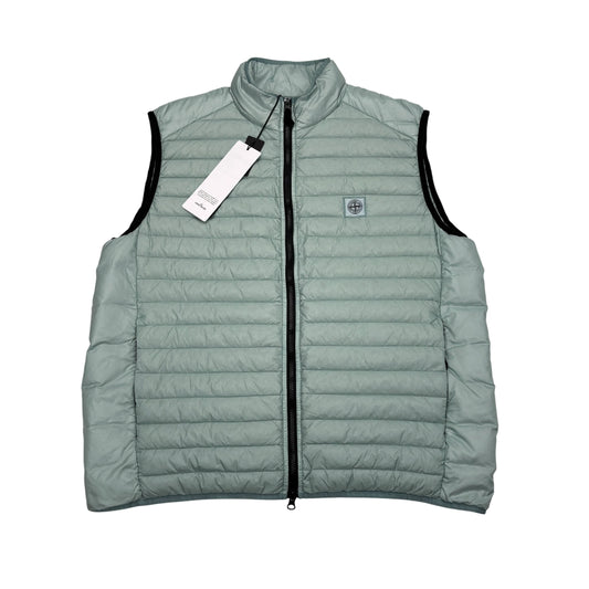 Stone Island Ice Blue Compass Patch Puffer Gilet