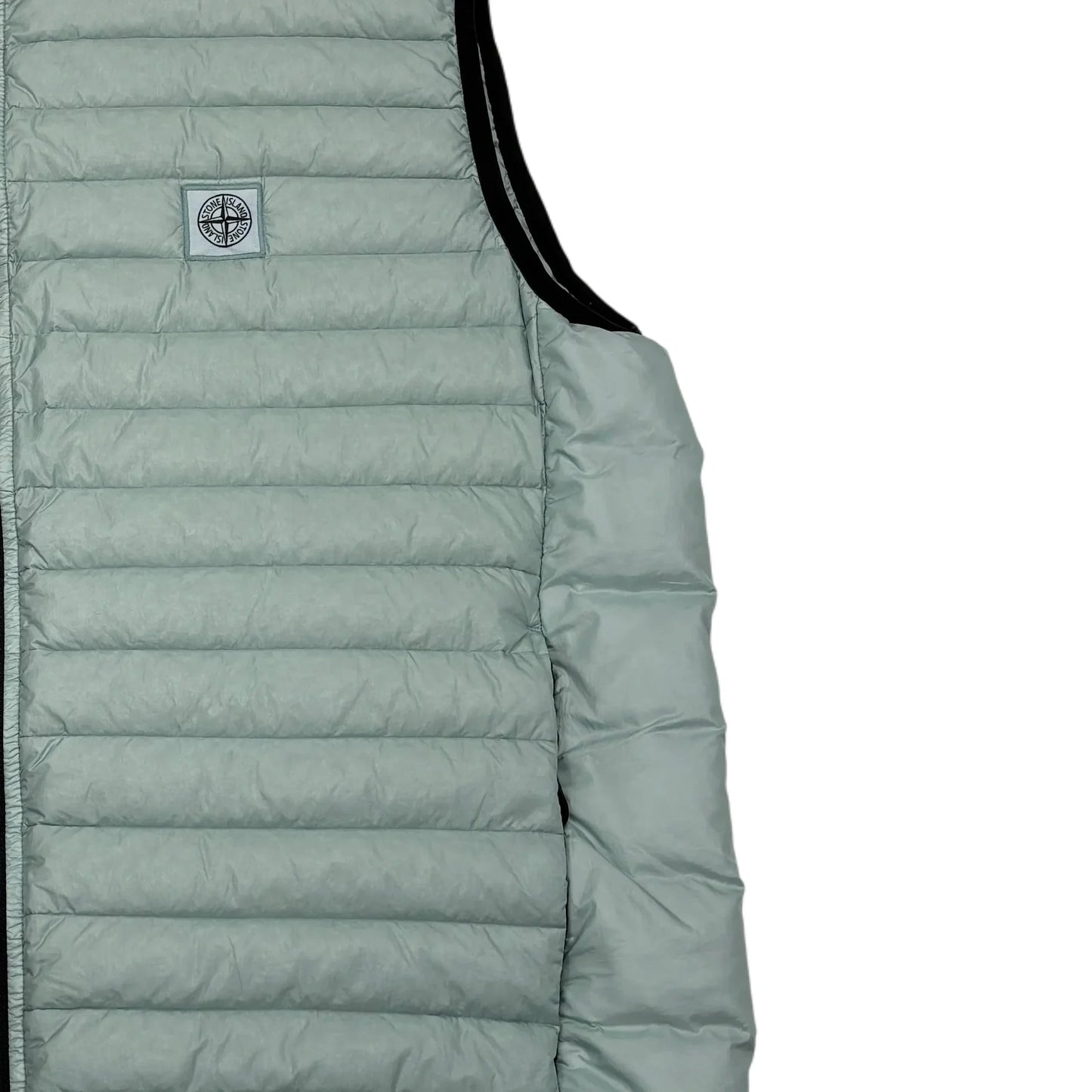 Stone Island Ice Blue Compass Patch Puffer Gilet