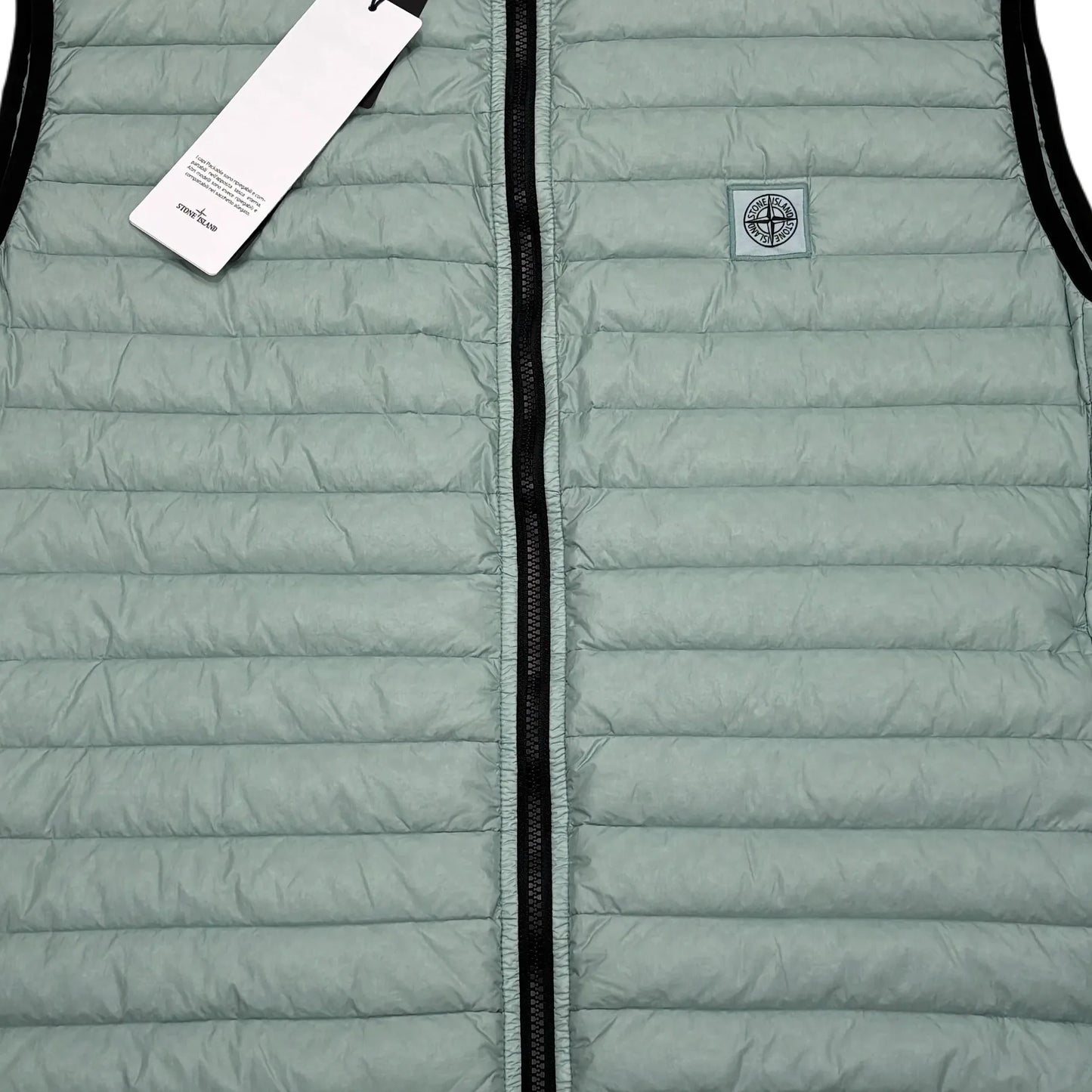 Stone Island Ice Blue Compass Patch Puffer Gilet