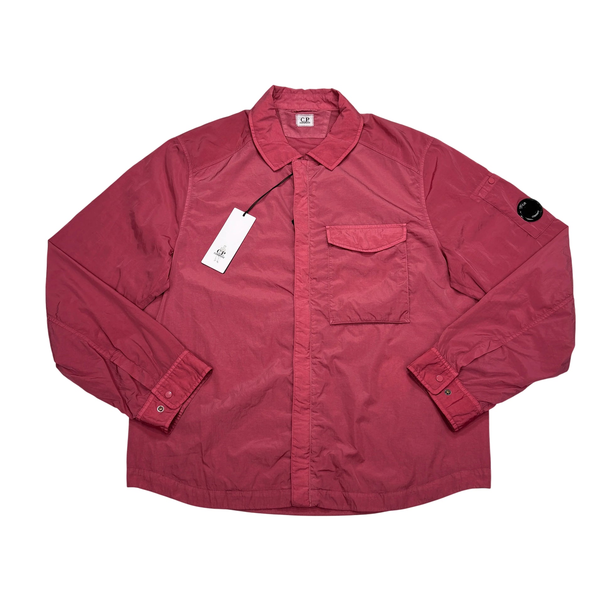 C.p. Company Pink Single Goggle Chrome-R Overshirt Jacket