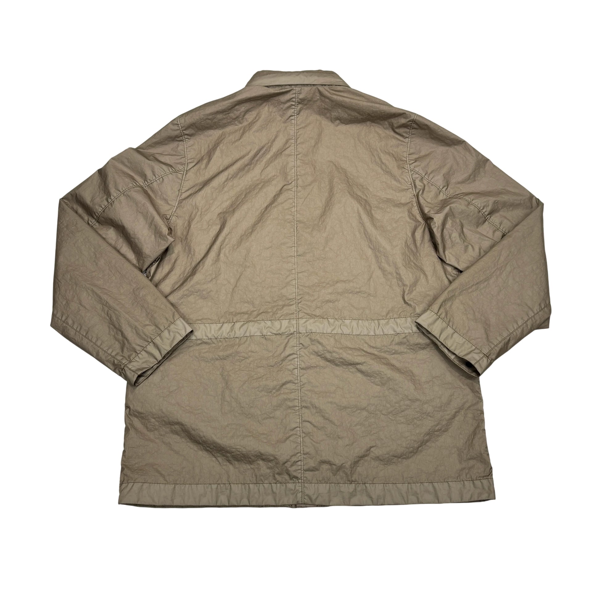 Stone Island Beige Membrana 3L TC with Hidden Hood Compass Patch Jacket