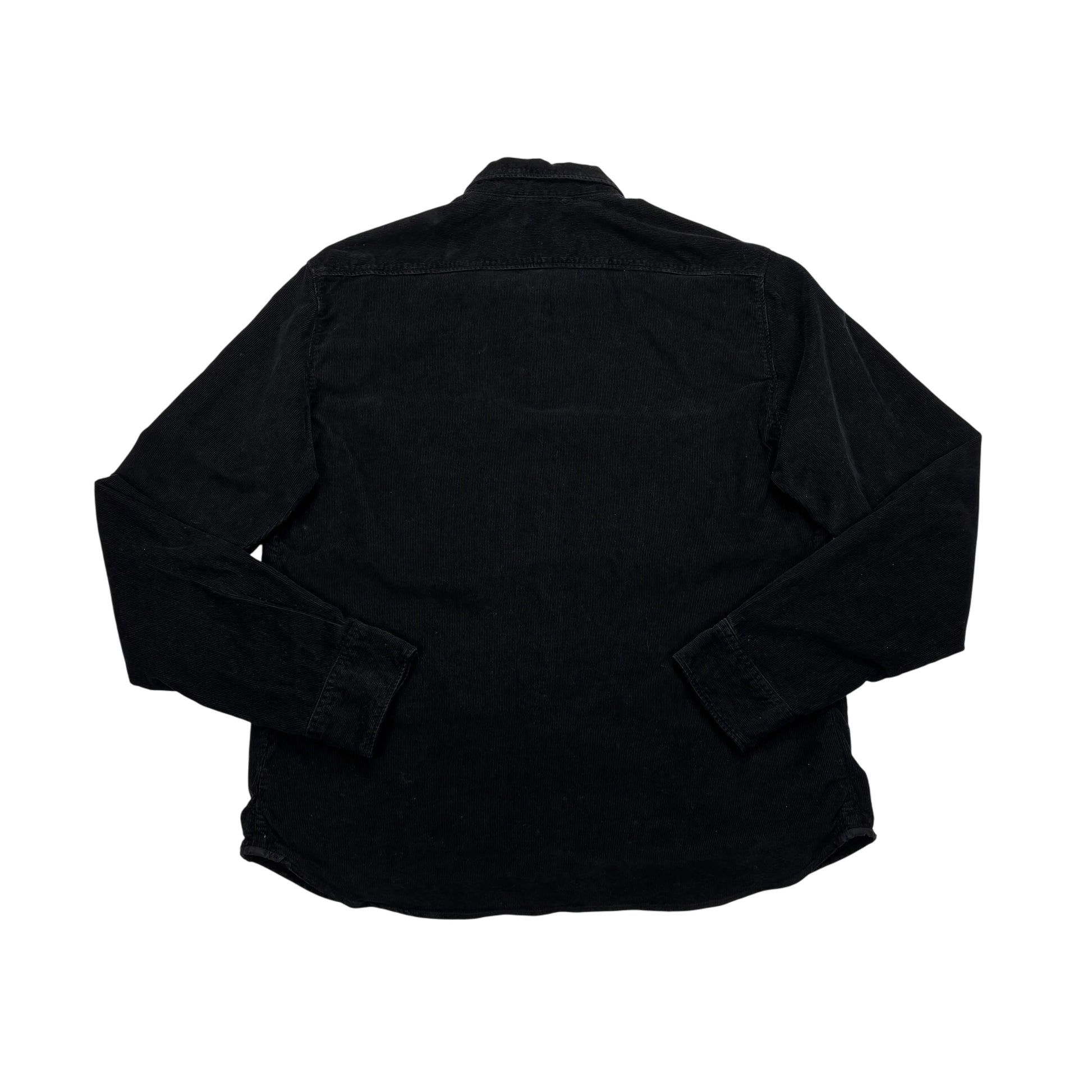 CP Company Black Single Goggle Button Up Corduroy Jacket