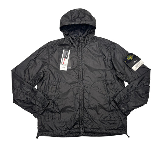 Stone Island Black Garment Dyed Micro Yarn with Primaloft TC Hooded Jacket
