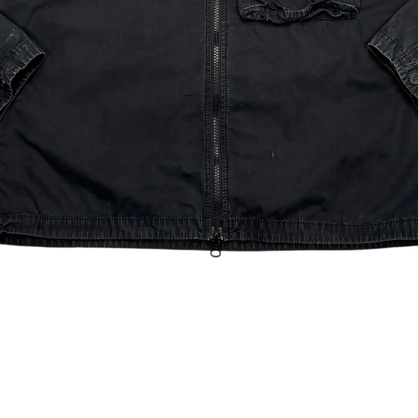 Stone Island Black Compass Patch Collared Overshirt Jacket