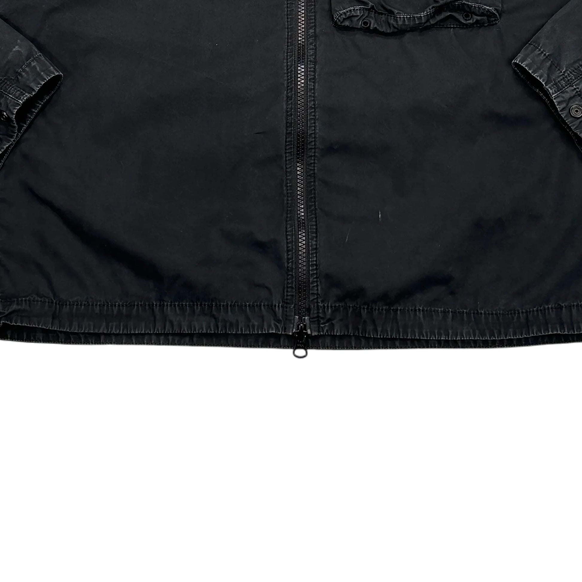 Stone Island Black Compass Patch Collared Overshirt Jacket