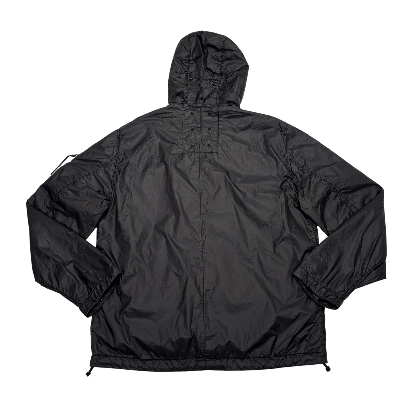 Stone Island Black Garment Dyed Micro Yarn with Primaloft TC Hooded Jacket