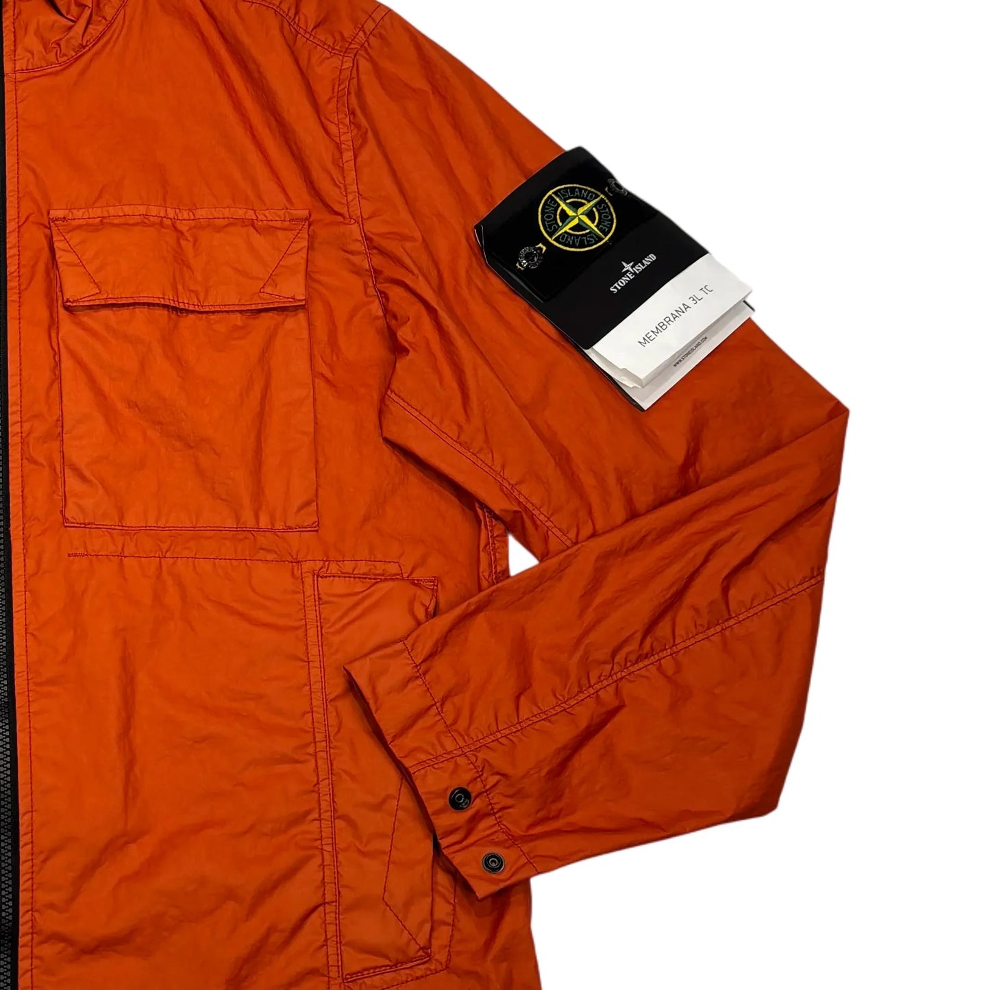 Stone Island Orange Membrana 3L-TC Jacket