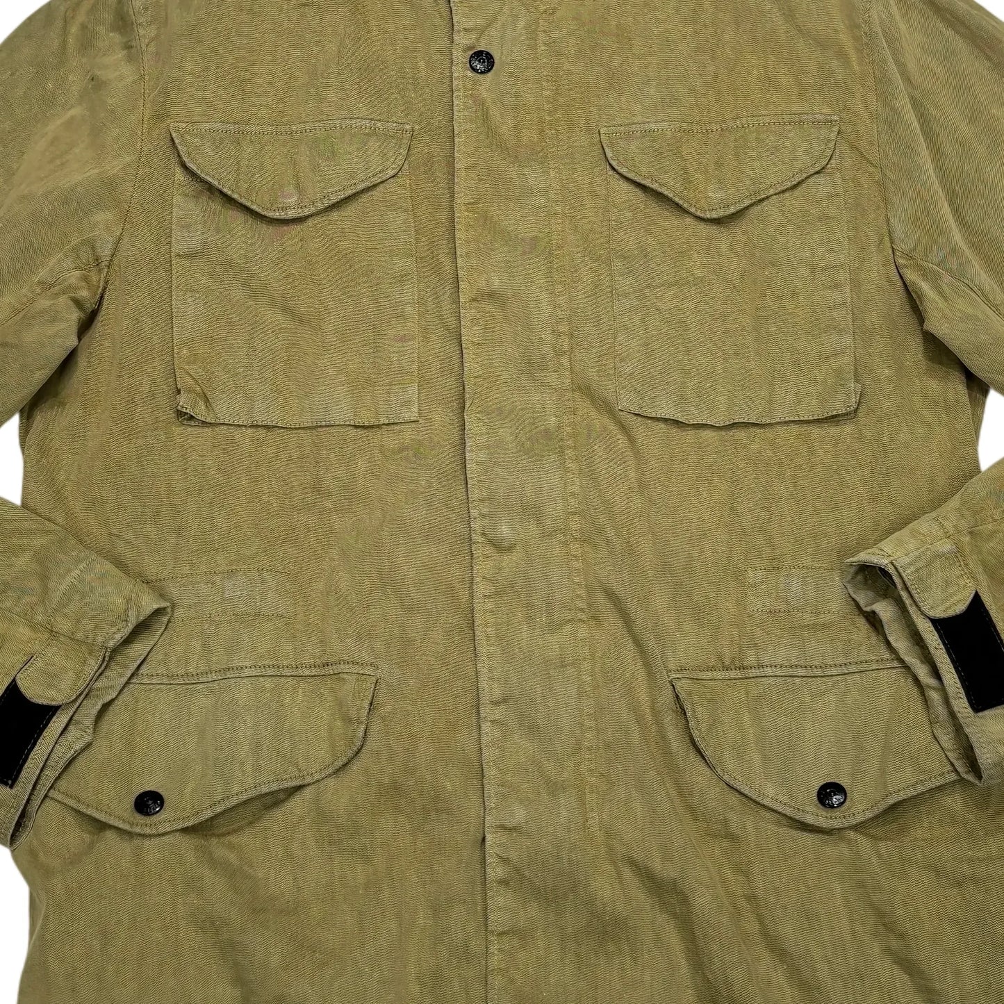 Stone Island Beige Shoulder Compass Patch Jacket