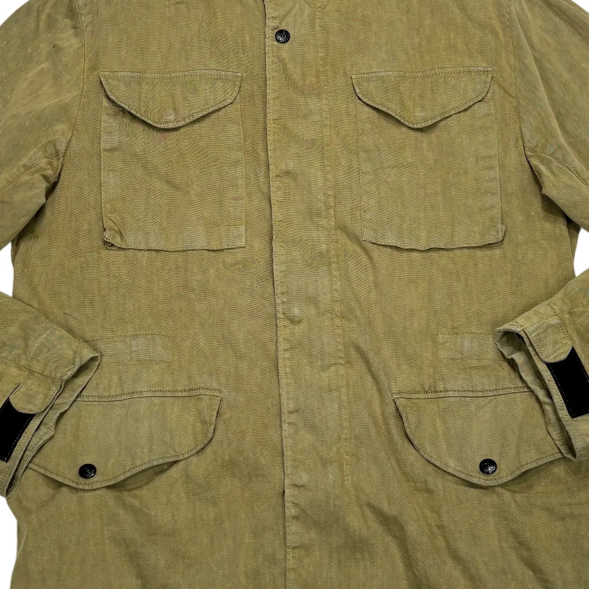 Stone Island Beige Shoulder Compass Patch Jacket