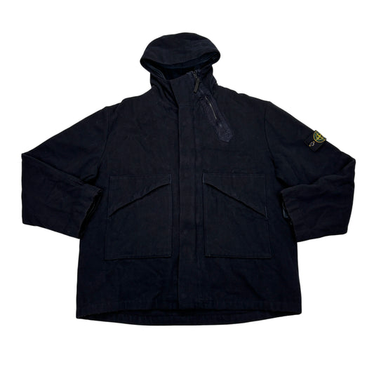 Stone Island Navy Compass Patch Wollen Jacket