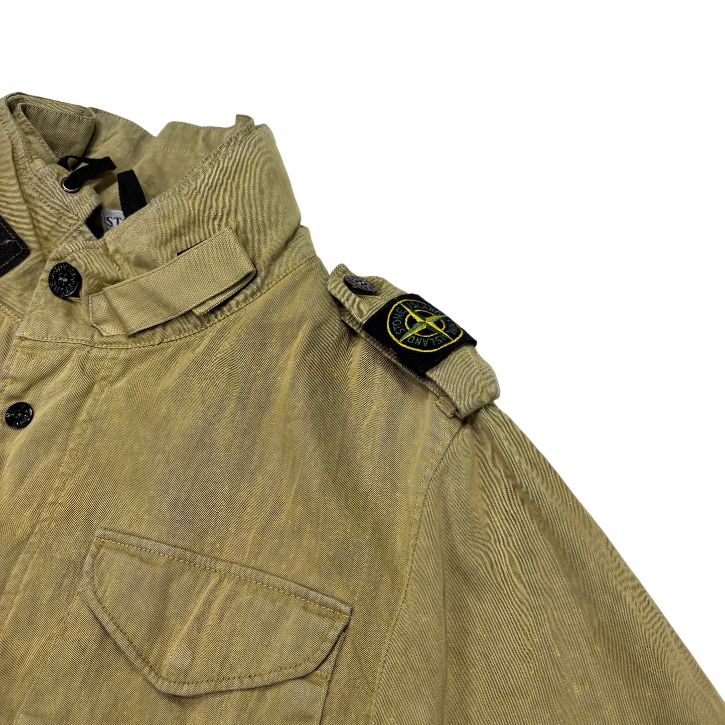 Stone Island Beige Shoulder Compass Patch Jacket