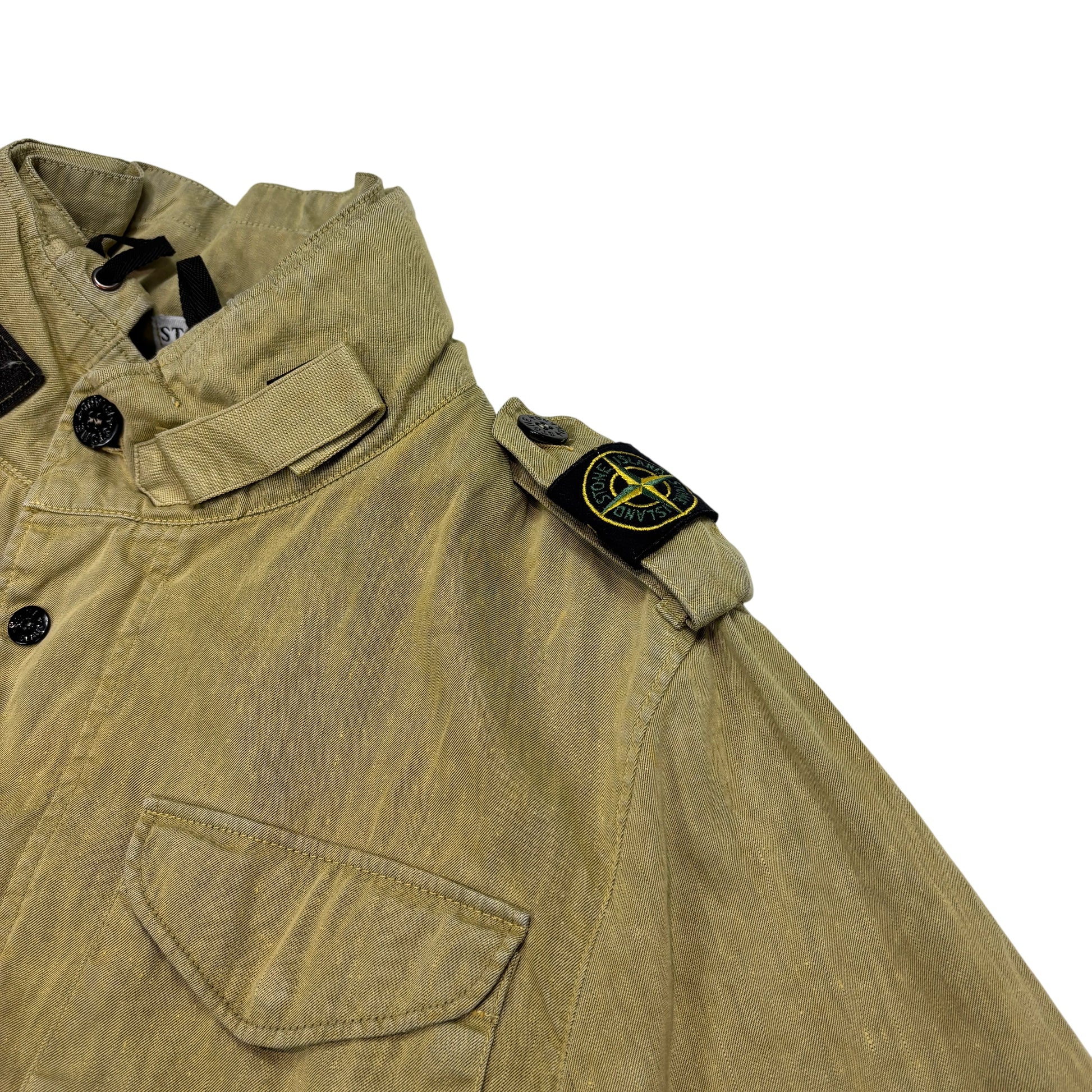Stone Island Beige Shoulder Compass Patch Jacket