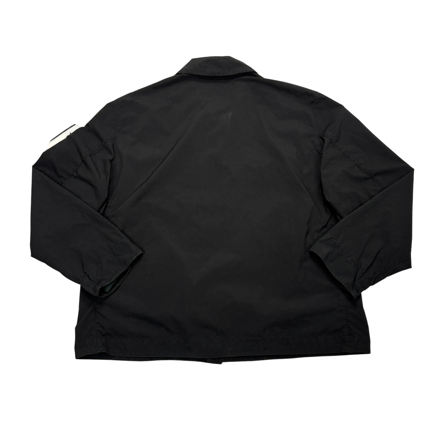 Stone Island Black Light Compact Touch Poly-TC Compass Patch Collared Jacket