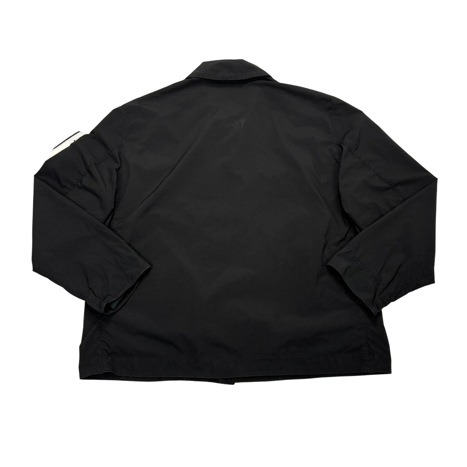 Stone Island Black Light Compact Touch Poly-TC Compass Patch Collared Jacket