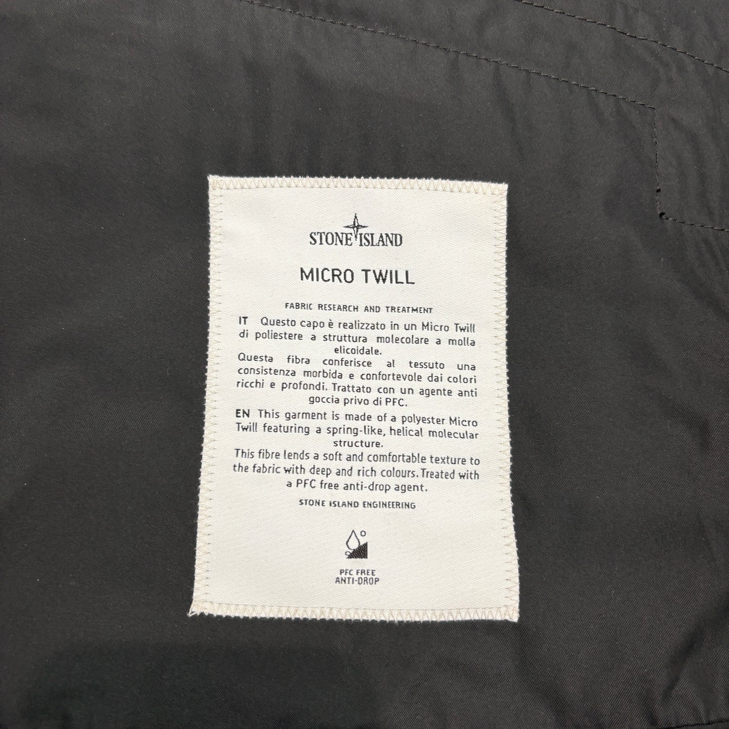 Stone Island Black Micro Twill with Hidden Hood Jacket