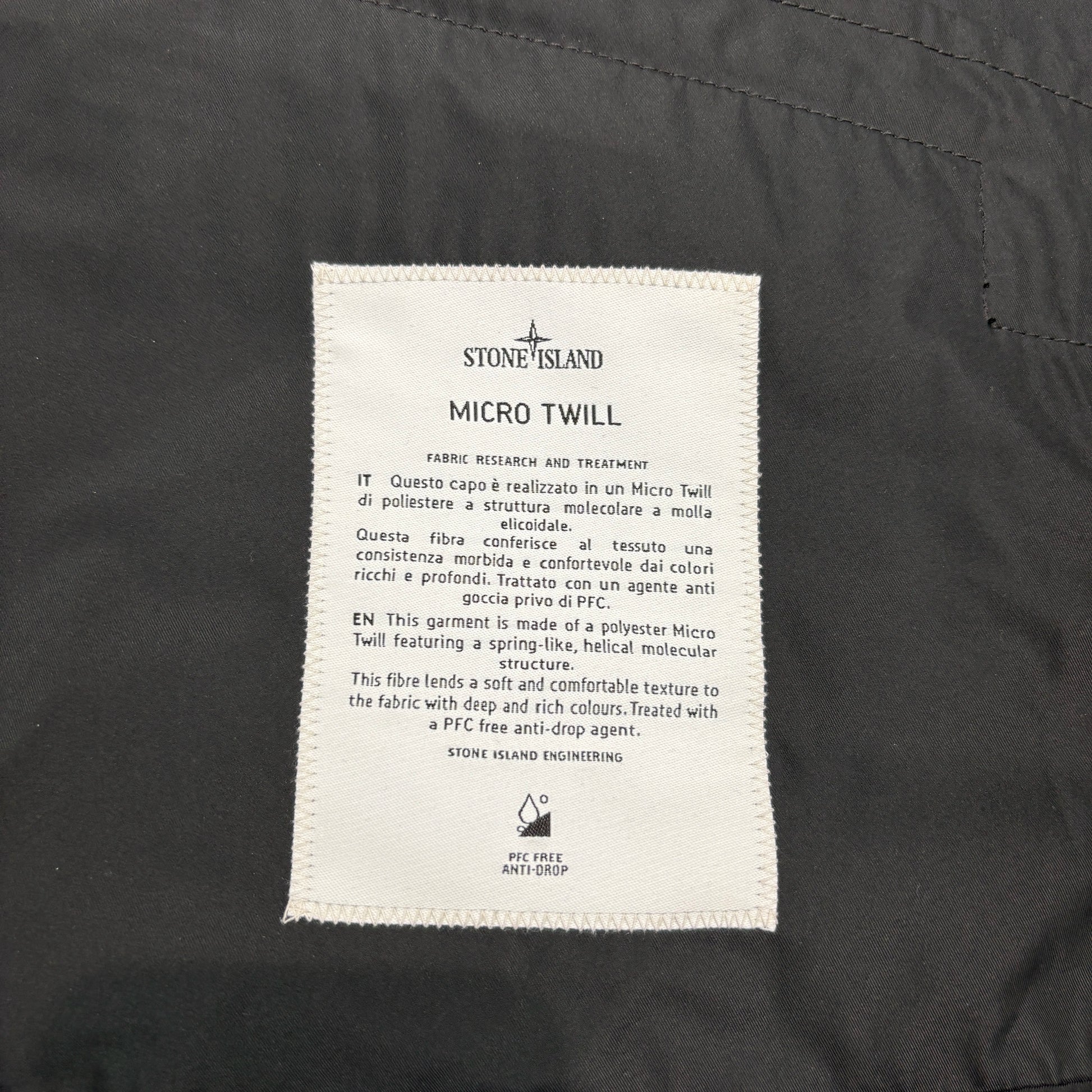 Stone Island Black Micro Twill with Hidden Hood Jacket