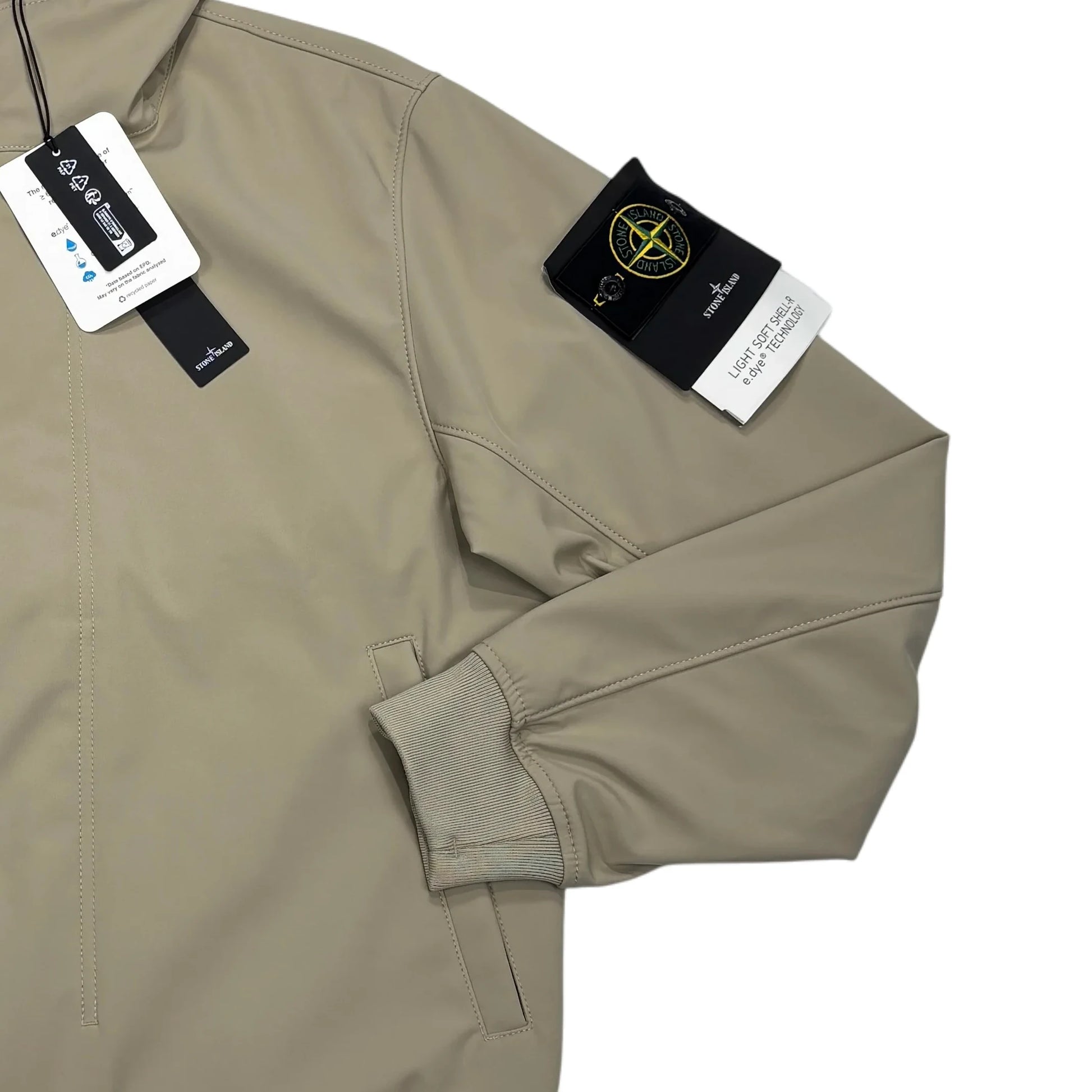 Stone Island Beige Light Soft Shell-R Hooded Jacket