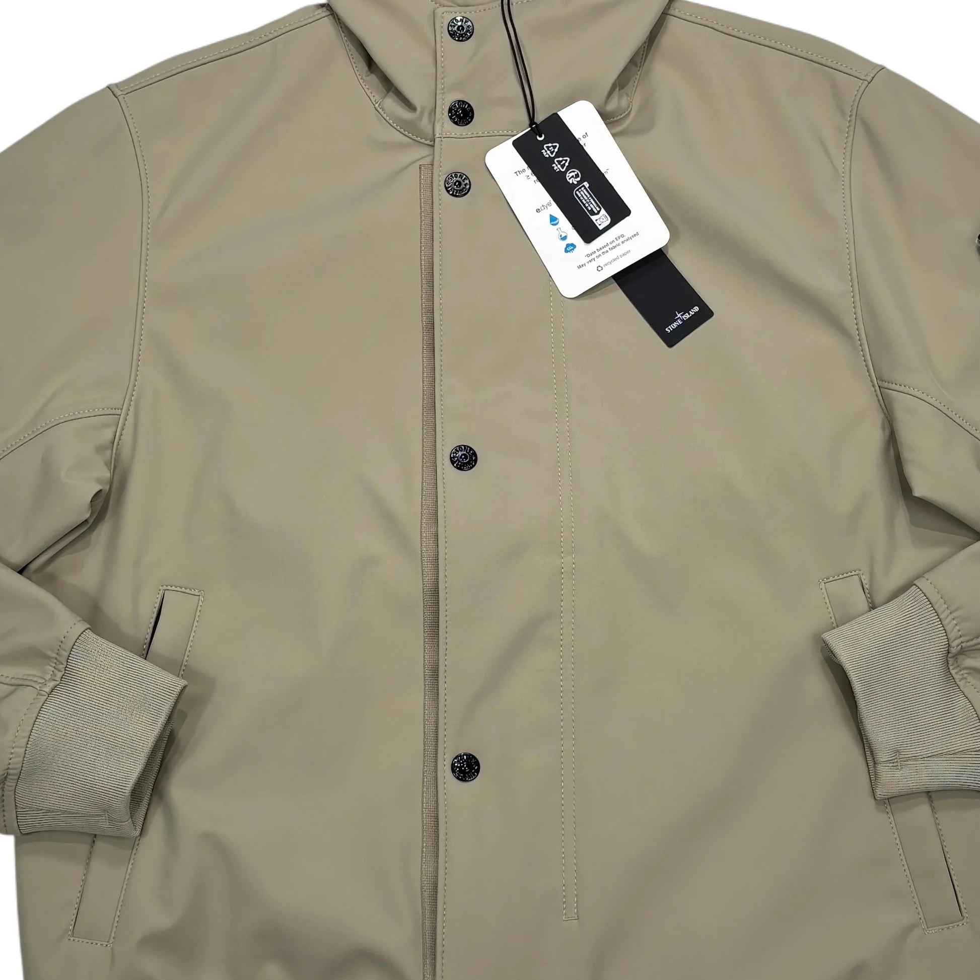 Stone Island Beige Light Soft Shell-R Hooded Jacket