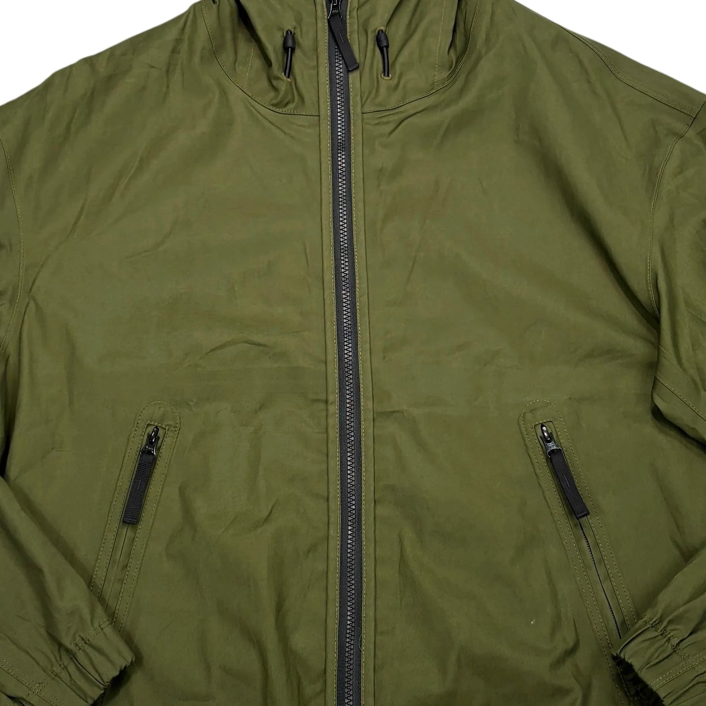 Stone Island Green Supima Cotton Canvas Non-Aqueous Dyeing Technology Jacket