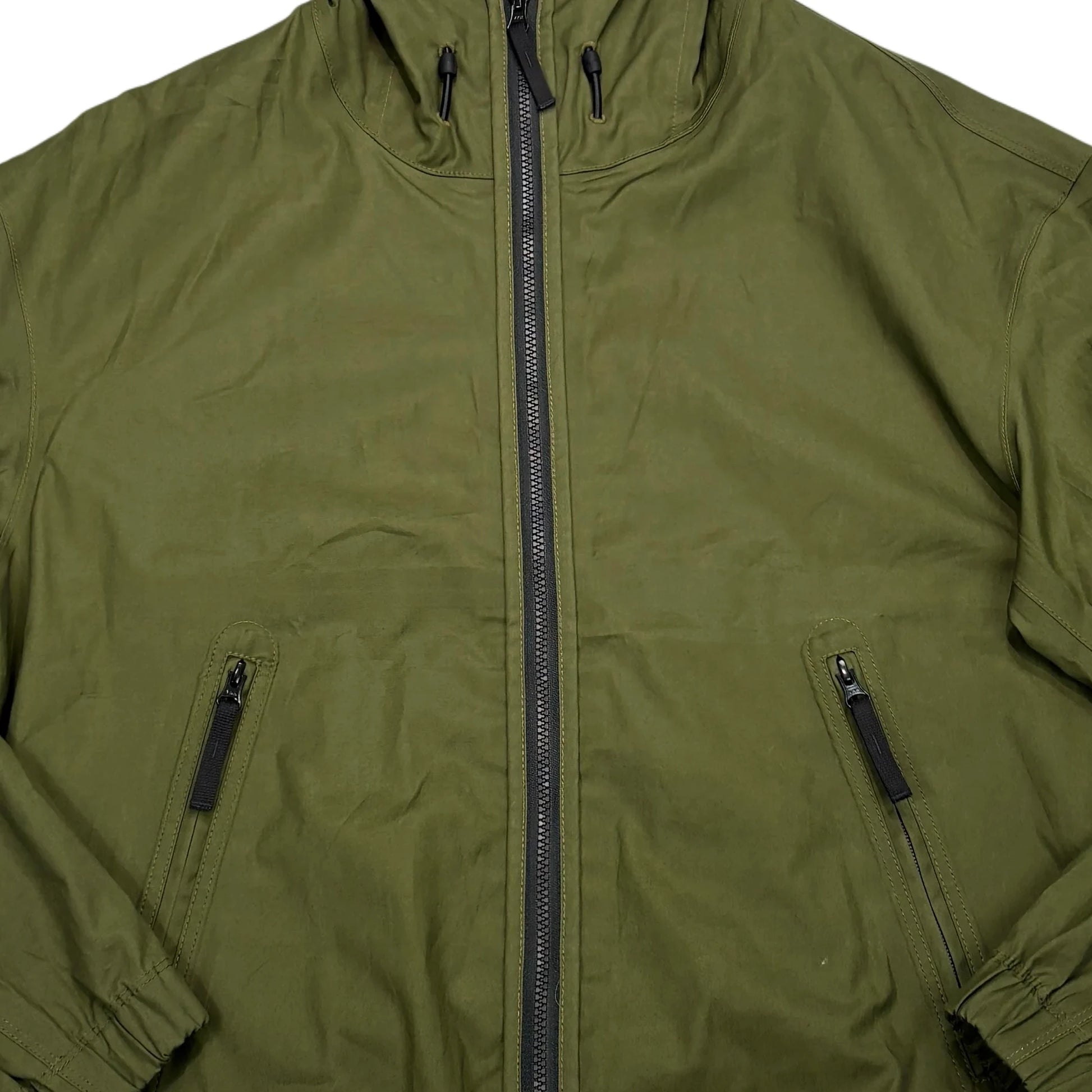 Stone Island Green Supima Cotton Canvas Non-Aqueous Dyeing Technology Jacket
