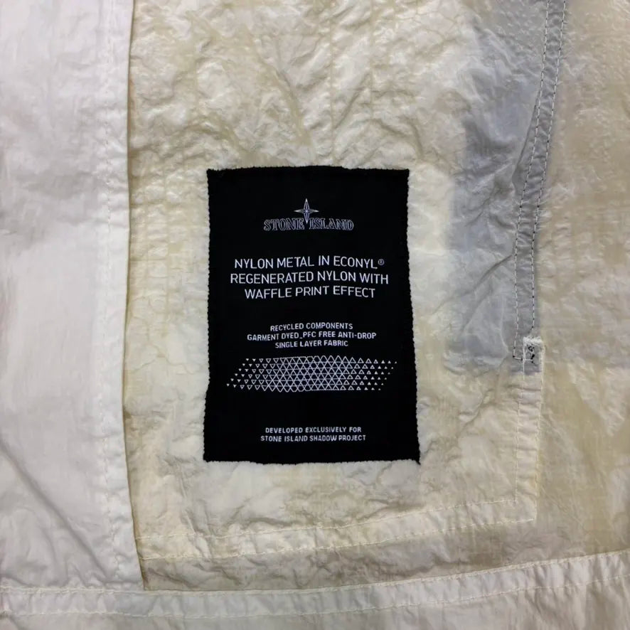 Stone Island Yellow Nylon Metal in Econyl Regenerated Nylon with Waffle Print Effect Jacket
