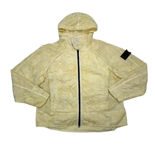 Stone Island Yellow Nylon Metal in Econyl Regenerated Nylon with Waffle Print Effect Jacket