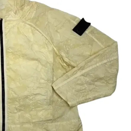 Stone Island Yellow Nylon Metal in Econyl Regenerated Nylon with Waffle Print Effect Jacket