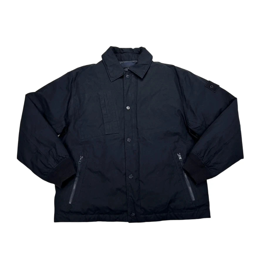 Stone Island Navy Blue O-Ventile Down Ghost Piece Jacket