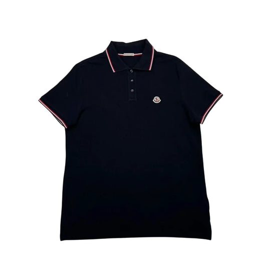 Moncler Navy Blue Patch Logo Polo Shirt