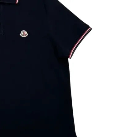 Moncler Navy Blue Patch Logo Polo Shirt