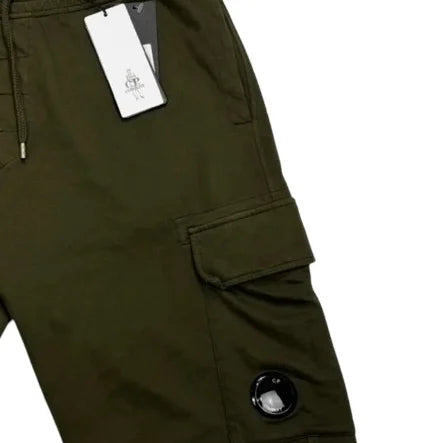 CP Company Green Single Goggle Shorts