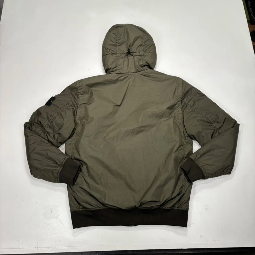 Stone Island Green Garment Dyed Crinkle Reps R-NY with Primaloft-TC Jacket