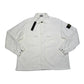 Stone Island White Corduroy Compass Patch Collared Overshirt Jacket