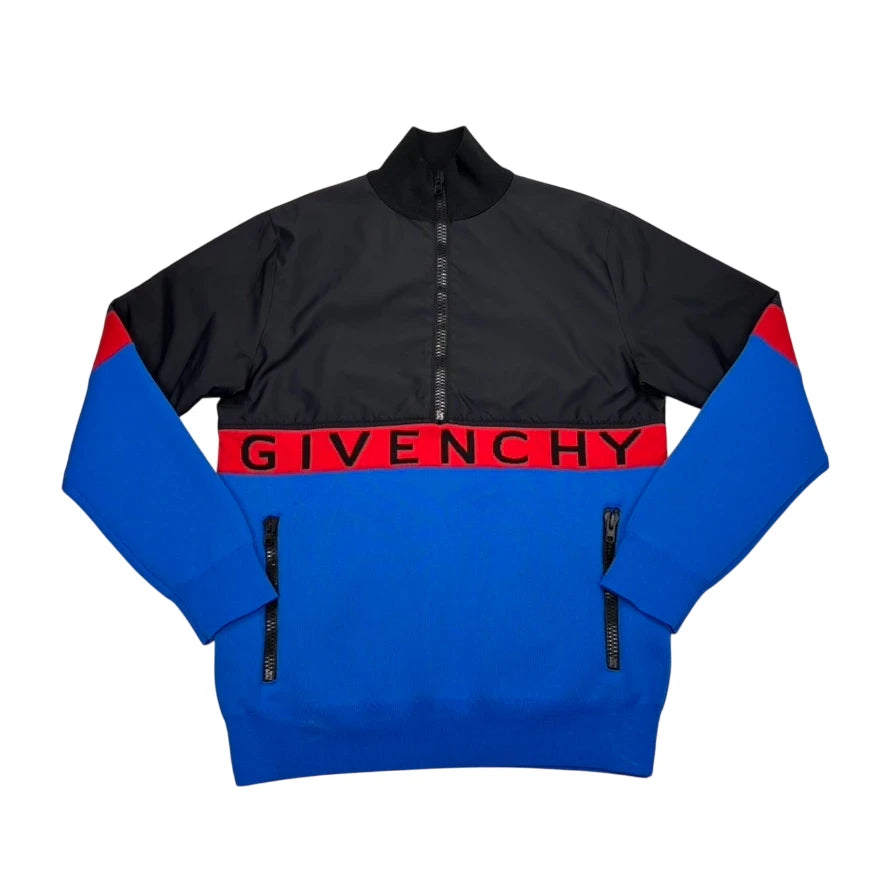 Givenchy Blue Spell Out Logo Jumper