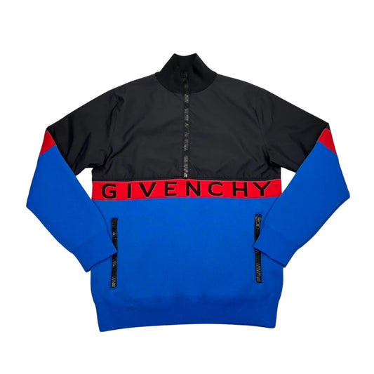 Givenchy Blue Spell Out Logo Jumper