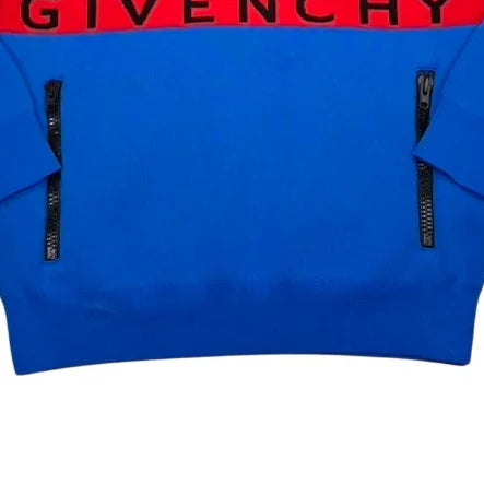 Givenchy Blue Spell Out Logo Jumper