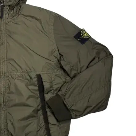 Stone Island Green Garment Dyed Crinkle Reps R-NY with Primaloft-TC Jacket