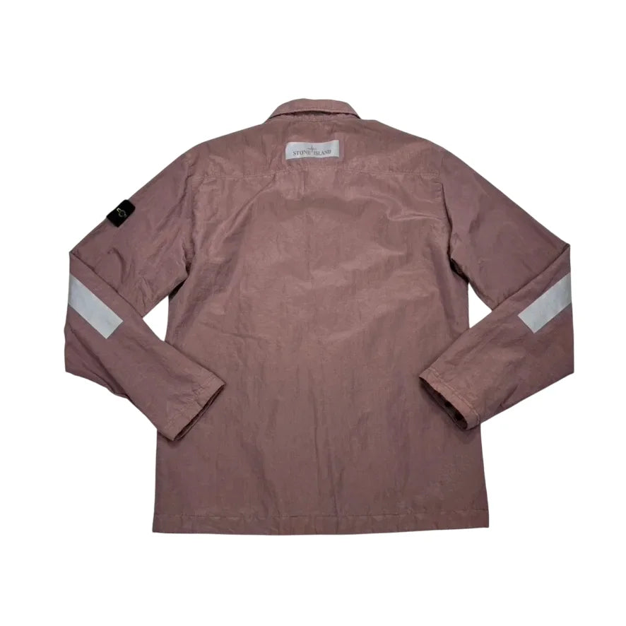 Stone Island Purple Compass Patch with Reflective Strips Overshirt Jacket