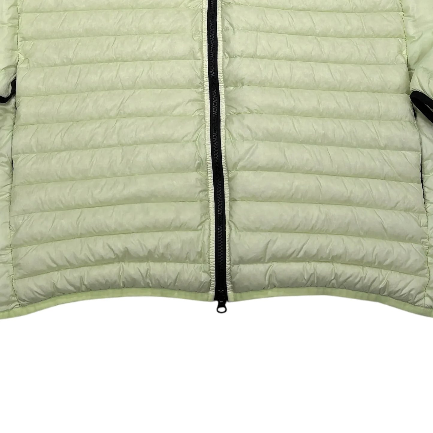 Stone Island Light Green Loom Woven Chambers R-Nylon Down-TC Green Hooded Puffer Jacket
