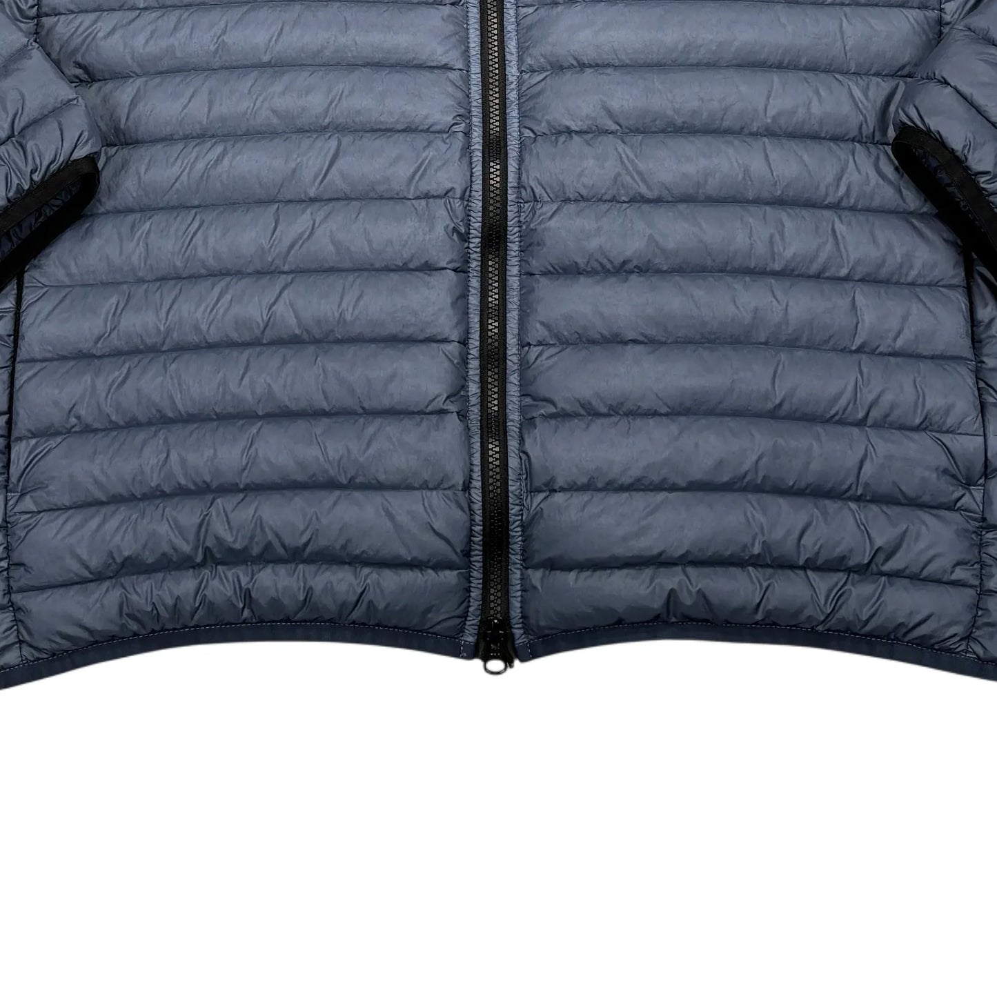 Stone Island Blue Loom Woven Chambers R-Nylon Down-TC Hoodless Puffer Jacket