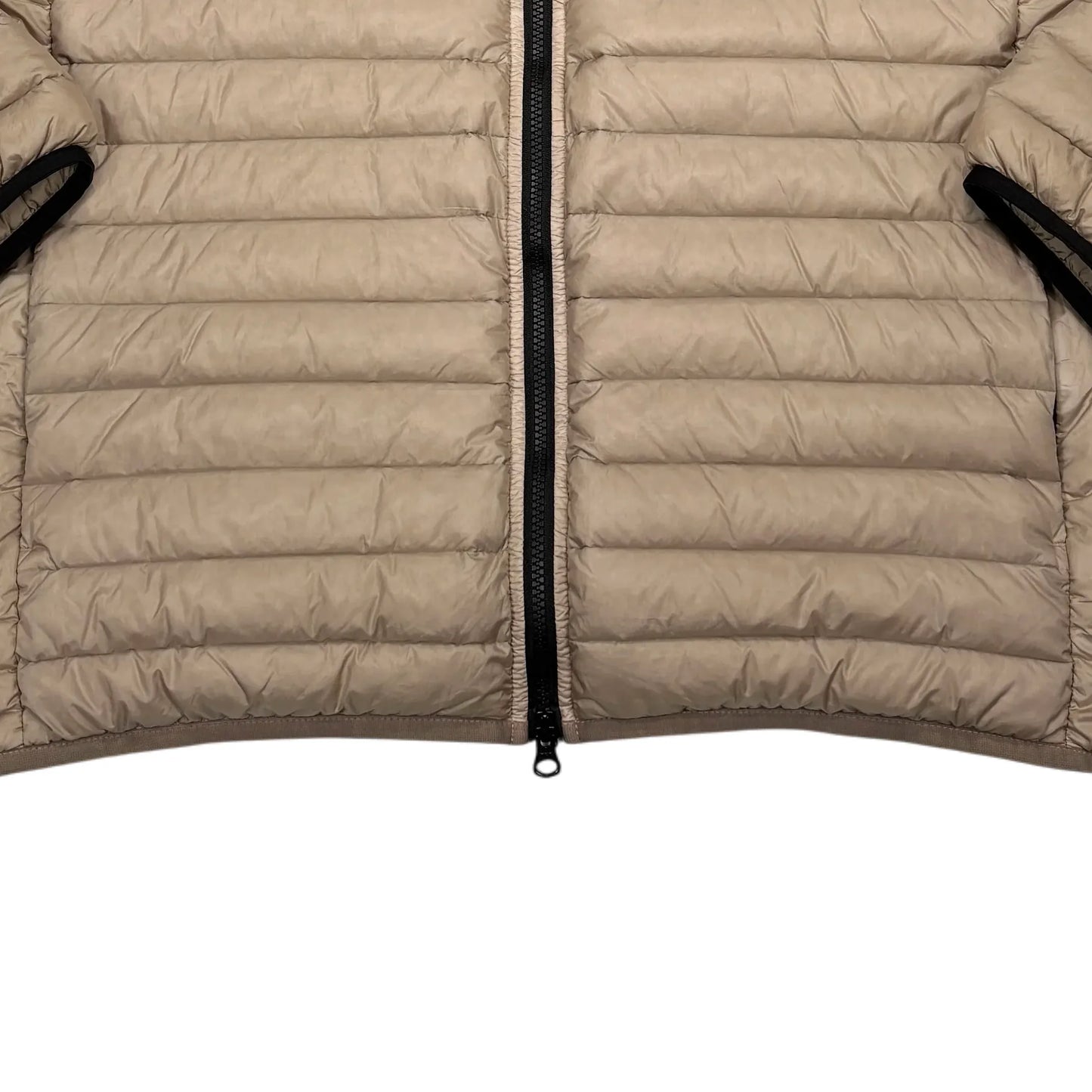 Stone Island Sand Loom Woven Chambers R-Nylon Down-TC Hoodless Puffer Jacket