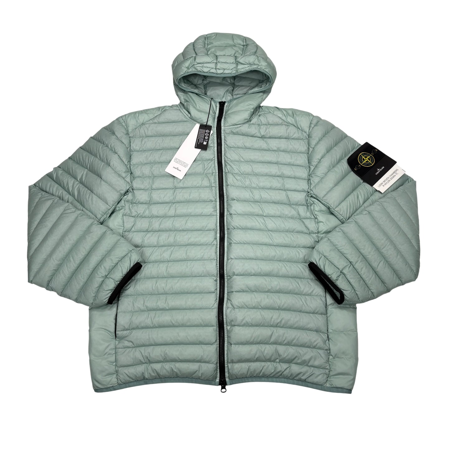 Stone Island Light Blue Loom Woven Chambers R-Nylon Down-TC Puffer Jacket