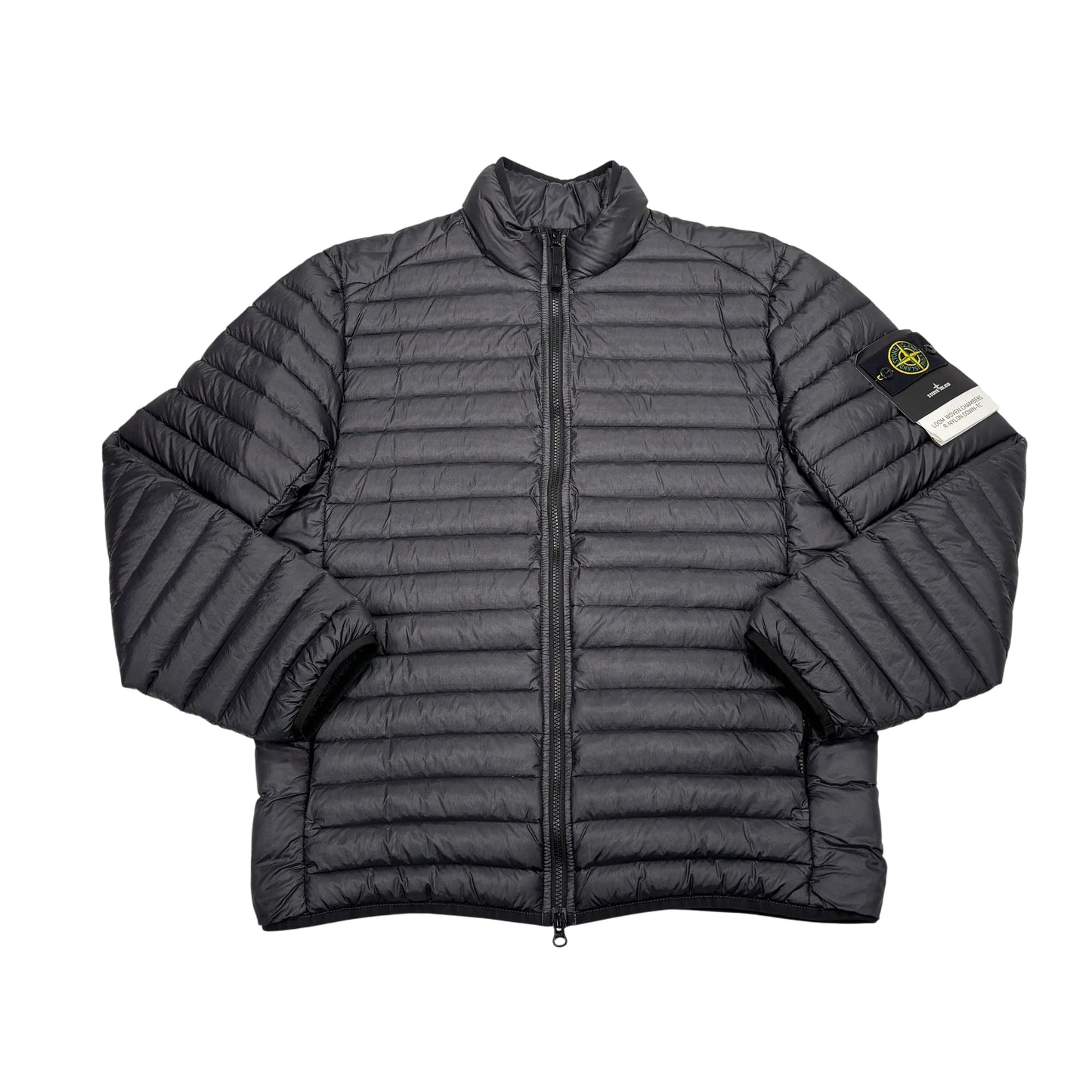 Stone Island Black Loom Woven Chambers R-Nylon Down-TC Hoodless Jacket