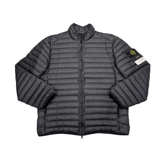 Stone Island Black Loom Woven Chambers R-Nylon Down-TC Hoodless Jacket