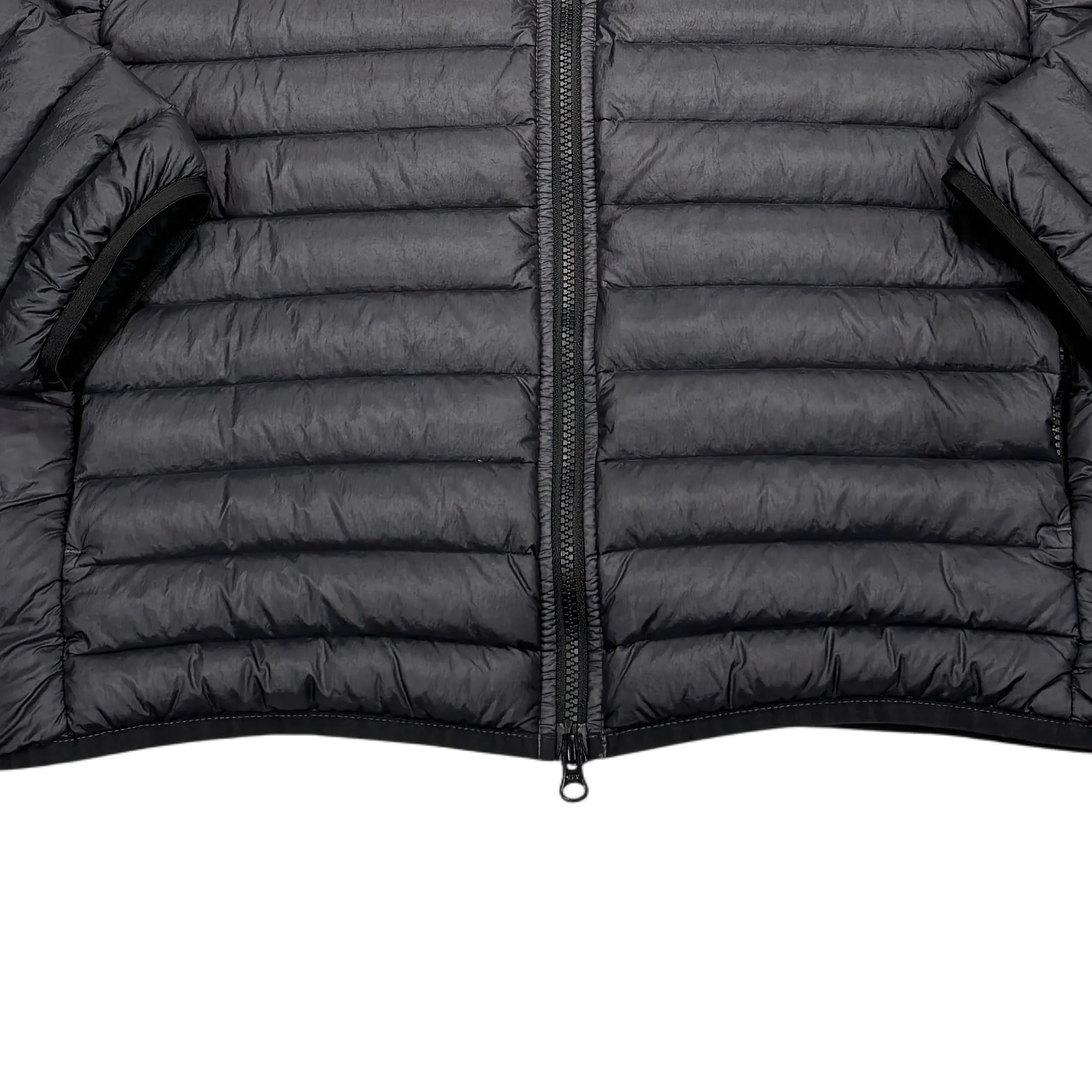 Stone Island Black Loom Woven Chambers R-Nylon Down-TC Hoodless Jacket