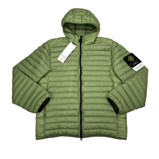 Stone Island Green Loom Woven Chambers R-Nylon Down-TC Puffer Jacket