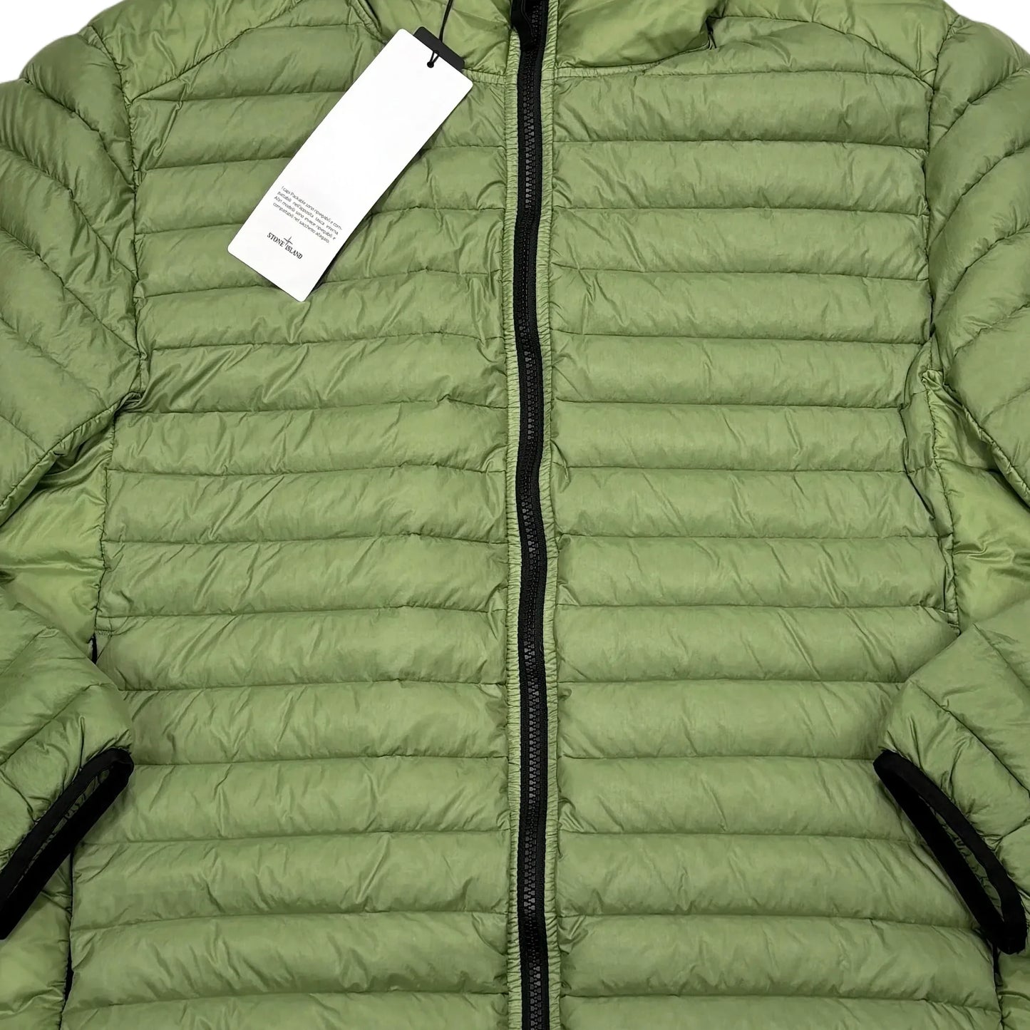 Stone Island Green Loom Woven Chambers R-Nylon Down-TC Puffer Jacket