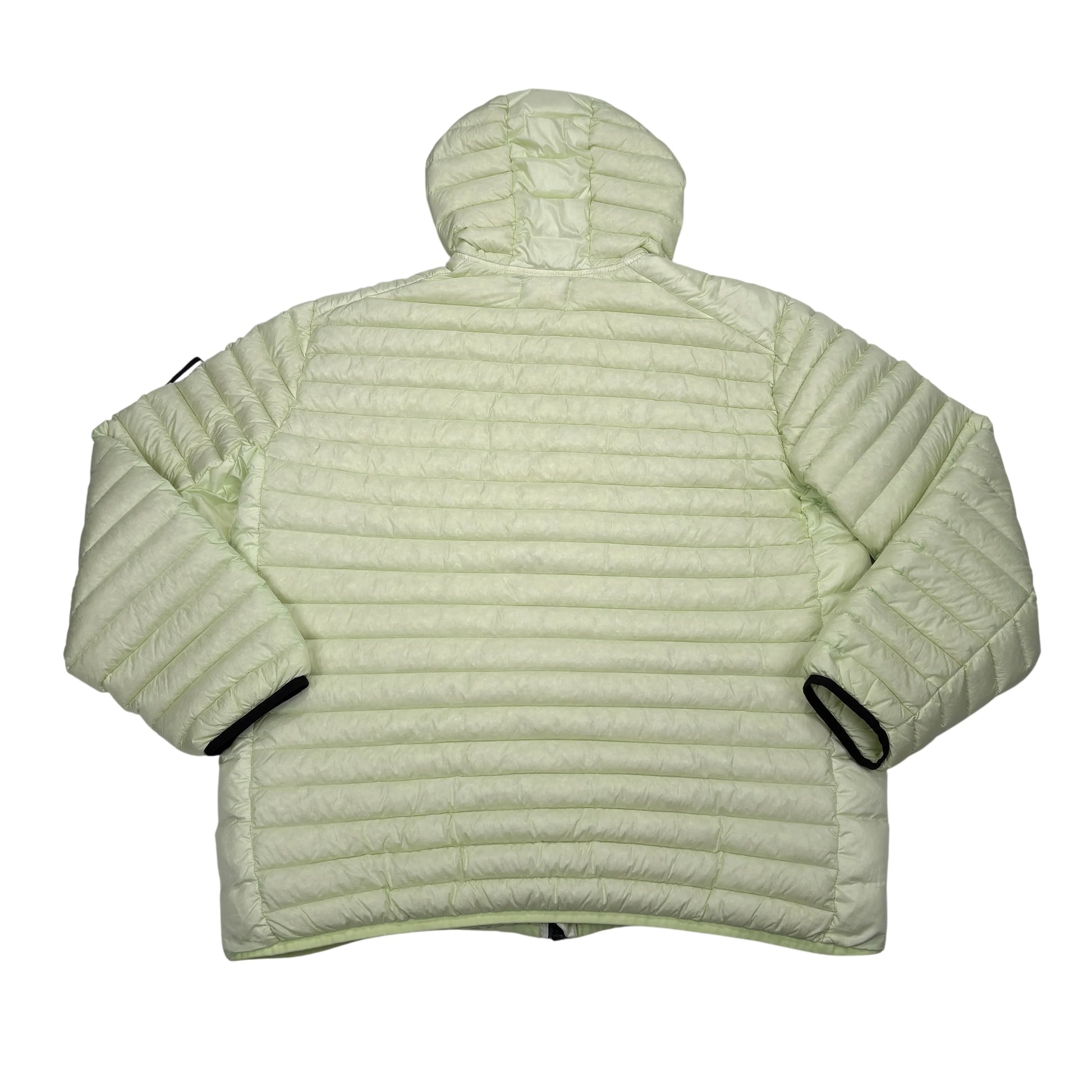 Stone Island Light Green Loom Woven Chambers R-Nylon Down-TC Green Hooded Puffer Jacket