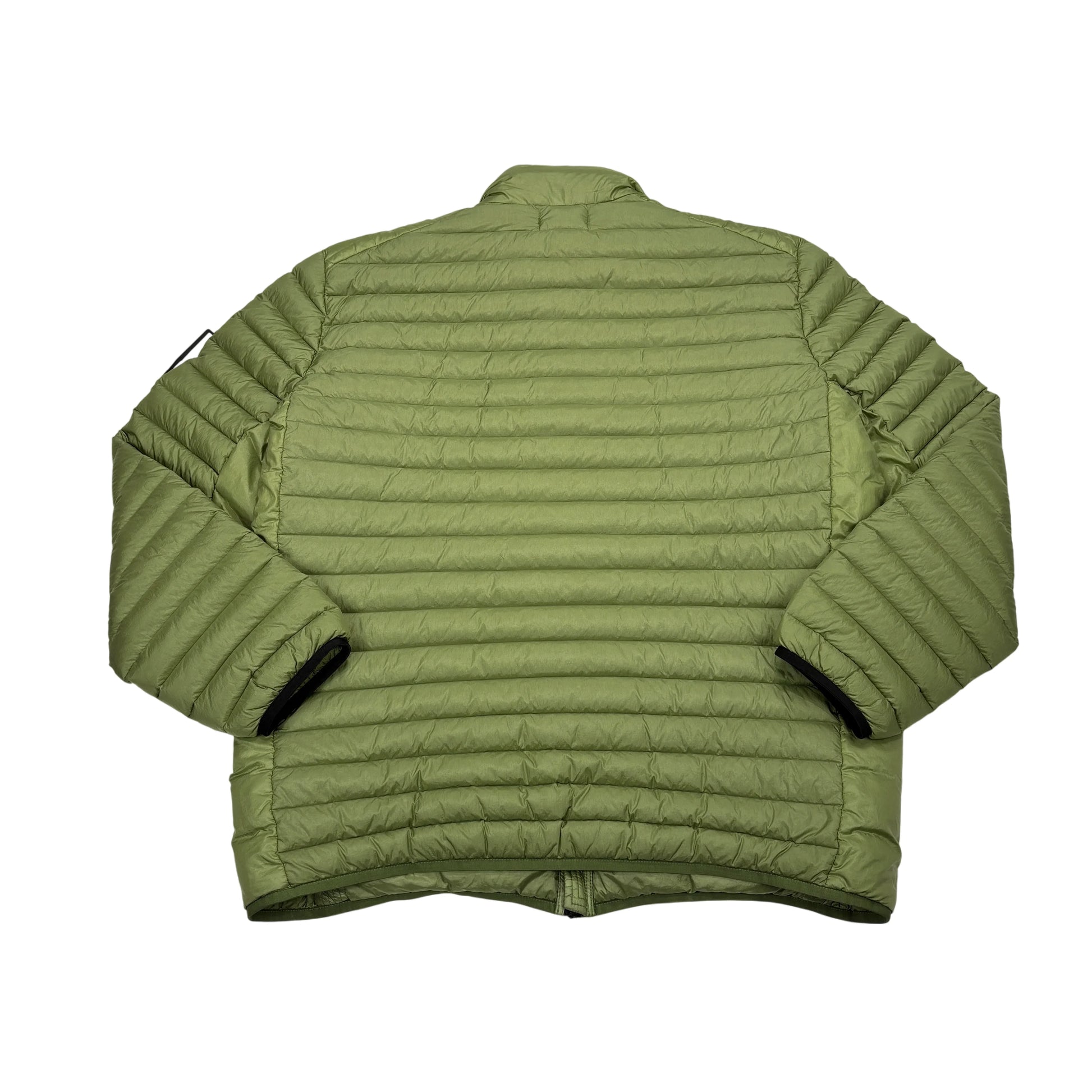 Stone Island Green Loom Woven Chambers R-Nylon Down-TC Hoodless Puffer Jacket