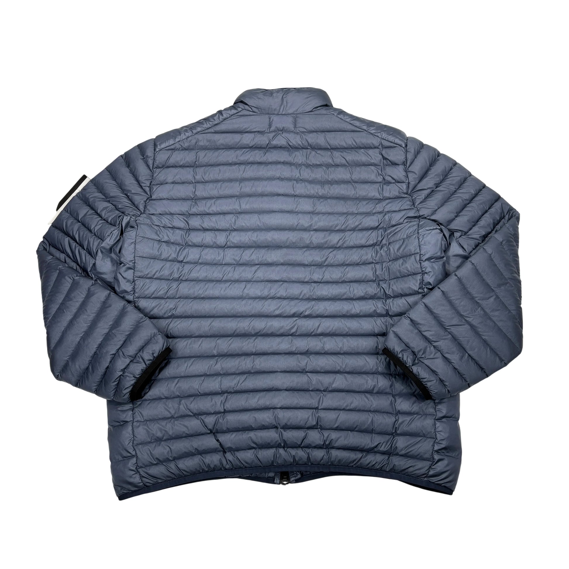 Stone Island Blue Loom Woven Chambers R-Nylon Down-TC Hoodless Puffer Jacket